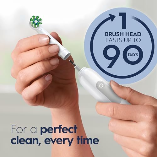 Oral-B Pro 1000 CrossAction Electric Toothbrush, Black and White, 2 Count