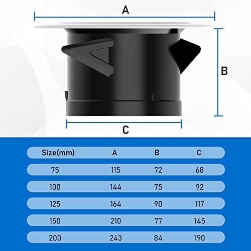 Hon&Guan 8'' Soffit Exhaust Vent, 8 Inch Round Wall Vent Cover for Bathroom Office Home (ø200mm)