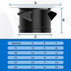 Hon&Guan 8'' Soffit Exhaust Vent, 8 Inch Round Wall Vent Cover for Bathroom Office Home (ø200mm)