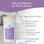 Earth Mama Calming Lavender Deodorant | Safe for Sensitive Skin, Pregnancy and Breastfeeding, Contains Organic Lavender, Calendula and Coconut Oil, No Baking Soda or Aluminum, 2.65-Ounce (2-Pack)
