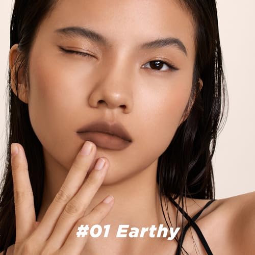 ITY Velvet Matte Finish Lip Stain-Mousse Textured Lip Clay, Nude Shade, Conceals Lip Lines, Rich Pigment Lip Tint Lipsticks, 0.14 oz (4g) in Earthy