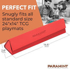 MatShield Red, Durable Playmat Case - Compatible with Magic The Gathering, MTG Play Mat Tube - MTG Accessories - Premium Satin with Fabric Interior, Magnet Snap Closure