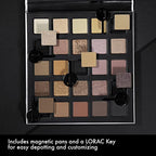 LORAC PRO Matte & Shimmer Eyeshadow Palette, Metallic High Pigmented, Mirror Compact