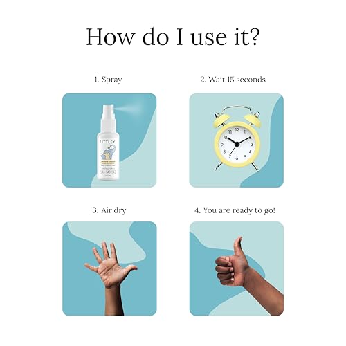 Littley Infant & Toddler Hand Cleanser with Hypochlorous Acid, Gently Cleans Dirt & Germs, Non-Toxic & Alcohol-Free, Safe for Sensitive Skin, 8oz Spray Bottle