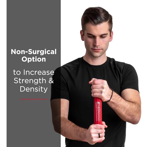 THERABAND FlexBar, Tennis Elbow Therapy Bar, Relieve Tendonitis Pain & Improve Grip Strength, Resistance Bar for Golfers Elbow & Tendinitis, Red, Light, Beginner