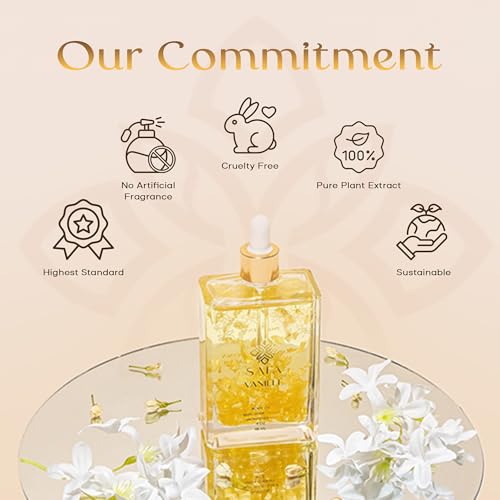 SAFA Vanillé Oil - Organic Oil for Face, Body, Hair, Nails & Aromatherapy | Vanilla Extract & Jasmine Petals - Essential Oil for Diffusers | After Shower Body Oil | Skin Moisturiser (4 Fl Oz)