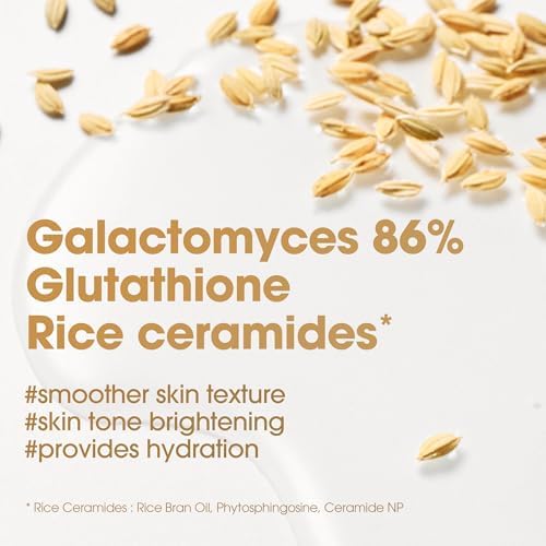 SOME BY MI Galactomyces Glutathione Glow Milky Toner - 6.76Oz, 200ml - Hydrating & Brightening Korean Milky and Rice Toner with Glutathione & Vitamin C for Smooth, Radiant Skin - Korean Skin Care