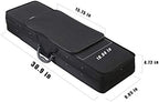 FINO 4/4 Full Size Violin Case Professional Oblong Violin Hard Case with Built-in Hygrometer,Super Lightweight Portable Carrying Bag Slip-On Cover with Backpack Straps,Black