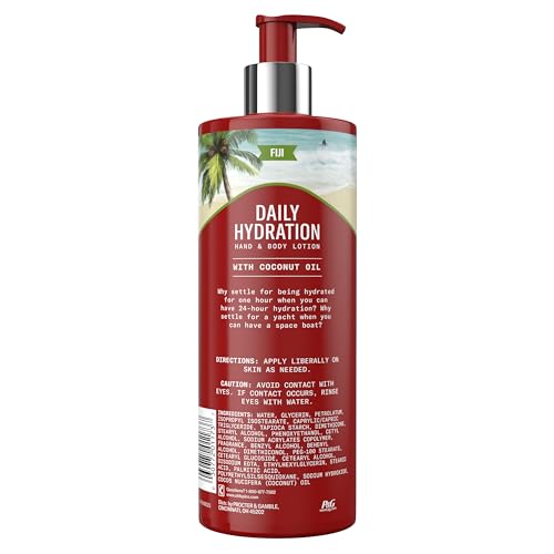 Old Spice Daily Hydration Hand & Body Lotion for Men, Fiji with Coconut Oil, 16 oz, Pack of 4