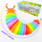 Cevioce Sensory Slug Fidget Toys - 6 Pcs Cute Autism Sensory Toys for Autistic Children & Kids Party Favors, Age 3+