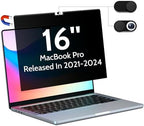 Magnetic Privacy Screen for MacBook Pro 16 Inch (2021-2024, M1, M2, M3, M4), 16inch Removable Matte Anti Blue Light Glare Private Filter Protector for Mac Pro 16.2" Laptop