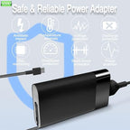 New Slim 65W USB C Laptop Charger Compatible with HP Spectre x360, Envy, Chromebook, Elitebook x360, Pavilion, Elite x2 Travel Type C Power Cord Ac Adapter