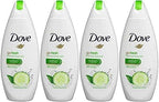 Dove Go Fresh Cool Moisture Fresh Touch Body Wash, Cucumber and Green Tea, 16.9 Oz / 500 Ml (Pack of 4) International Version