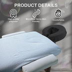 24 Pcs Face Cradle Covers for Massage Table Microfiber Reusable Soft Thicker Massage Table Head Rest Covers Bulk Oil Proof Headrest Cradle Sheets for Spa Beauty Salons (Black)
