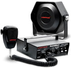 LAMPHUS SoundAlert 12V 100W Police Siren PA System Kit [Slim Speaker] [118-124dB] [Handheld Microphone] [Hands-Free] Warning Emergency Siren for Vehicles Tow Truck UTV ATV Van Car POV RV