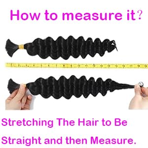 Human Braiding Hair for Boho Braids 12A 20" Deep Water Wave Bulk Human Hair Extensions for Braiding No Weft Brazilian Virgin Curly Loose Deep Wave Bulk Wet and Wavy 1 Bundle 100g Natural Black