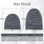 OLESILK Mulberry Silk Bonnet for Women, Unisex Adjustable Sleep Cap, Real Silk Hair Wrap, Pearl Grey