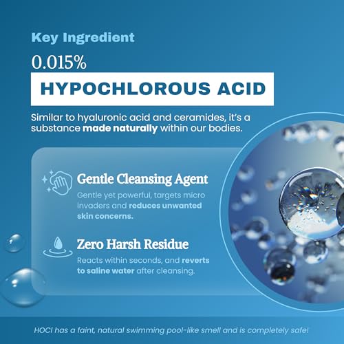 Hypochlorous Acid Spray – HOCl Face & Body Mist for Acne, Eczema & Irritation – Multi-Purpose Skin Repair – Eyelid Cleanser, Post-Workout/Procedure, Scalp & Sensitive Skin (2 oz+6.8 oz)