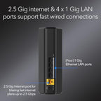 NETGEAR Nighthawk Dual-Band WiFi 7 Router (RS90) – Security Features, BE3600 Wireless Speed (up to 3.6 Gbps) - Covers up to 2,000 sq. ft., 50 Devices – 2.5 Gig Internet Port - Free Expert Help