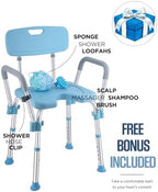 Shower Chair for Inside Shower, U-Shape Shower Bench for Elderly and Disabled Heavy Duty Shower Seat