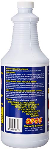 GP66 Green Miracle Cleaner Super Size (32 oz) – Powerful American Made All-Purpose Cleaner, Heavy Duty Concentrated Formula Cleans Kitchens, Bathrooms, Laundry, Ovens, Floors, Engines & More