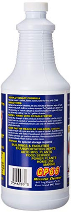 GP66 Green Miracle Cleaner Super Size (32 oz) – Powerful American Made All-Purpose Cleaner, Heavy Duty Concentrated Formula Cleans Kitchens, Bathrooms, Laundry, Ovens, Floors, Engines & More