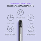 Wonderskin 1440 Longwear Black Glitter Waterproof Eyeliner Pencil - Sharpenable Eyeliner Pencil & Smudge Proof Eye Liner Pencils (Black Truffle)