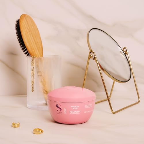 Alfaparf Milano Semi Di Lino Moisture Nutritive Mask for Dry Hair - Safe on Color Treated Hair - Sulfate, Paraben and Paraffin Free - Professional Salon Quality