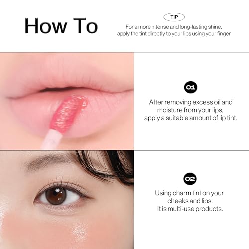ENTROPY Makeup 2-in-1 Charm Shiny Glowy Lip & Cheek Gloss Tint Keychain, High Pigment Long Lasting Lip Color & Plumping Gloss, C7 Spinel Charm