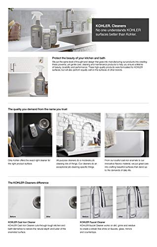 KOHLER K-EC23723-NA Faucet Cleaner, Kitchen and Bathroom Cleaner, 28 FL Oz (Pack of 2)