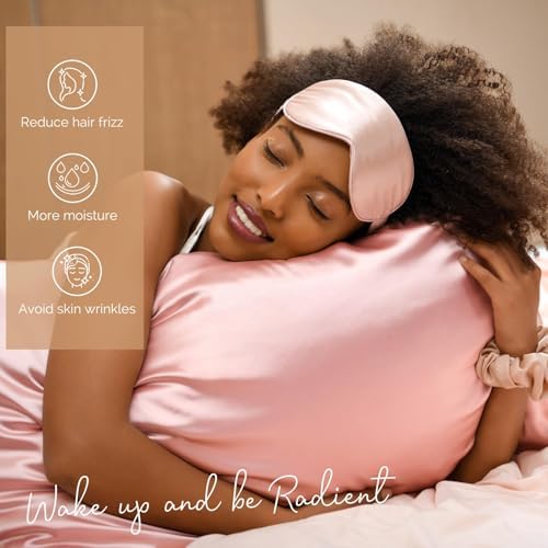 Yanibest Satin Pillowcase, King Size Pillow Cases Set of 2 - Silk Pillow Cases for Hair and Skin with Zipper, Silk Pillow Cases King for 20"x36", Exquisite Packaging for Women Men