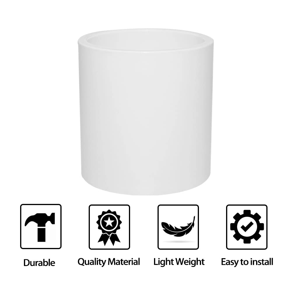 Fitvell 10PCS 1" PVC Pipe Fitting Coupling Connector Adapter Pipe Fitting Slip (Socket x Socket) Schedule 40 White Color