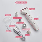 Electric Razor for Women,Hair Trimmer for Face Nose Eyebrow Beard Mustache Arm Leg Armpit Bikini,Painless Rechargeable Portable 4 in 1 Womens Body Shavers Set