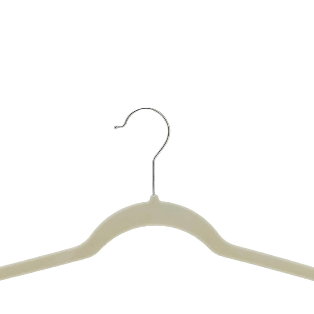 Amazon Basics Slim Velvet Non-Slip Space Saving Suit Clothes Hangers, Closet Organizer, Ivory/Beige, 30-Pack