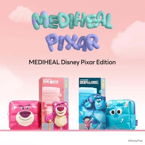 MEDIHEAL Madecassoside Toner Pads [Disney Pixar Edition]-Centella Asiatica to Improve Uneven Skin Tone - Vegan Face Gauze Pads, Full size 100 Pads + Refill 100 Pads (Teatree, 200 pads)