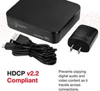 Rocketfish 2-Output HDMI Splitter with 4K at 60Hz and HDR Pass-Through - Dual HDMI Splitter with Easy Setup - HDMI Splitter Output Supports 2 HDMI Displays - Splitter with 4k & HDR Compatibility