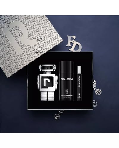 Paco Rabanne Phantom 3-Piece Tin Set for Men,