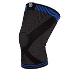 Pro-Tec Athletics 3D Flat Knee Support, Advanced Flat Knit Technology for Custom Fit, Breathable Multi-Directional Stretch Fabric, Non-Slip Gel for Enhanced Stability, Full Motion, Large, Blue/Black