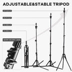 Neverland Beauty & Health 23 Inch Wig Stand Tripod with Head,Wig Head Stand with Mannequin head,Mannequin Head Stand with Canvas Head for Wigs,Manikin Head Set for Wigs Making Display