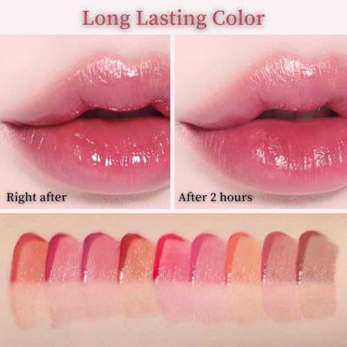 BBIA L’EAU Tint – Glossy & Glow Lip Stain, Watery Lip Tint, Non-Sticky, High Shine Finish, Long-lasting, Moisturizing, Lightweight, Natural, Daily Use, Vegan, Korean Lip Makeup (07 PEACH L'EAU)