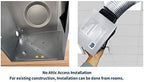 Tech Drive Very-Quiet 80 CFM, 1.5 Sone No Attic access Needed Installation Bathroom Ventilation and Exhaust Fan