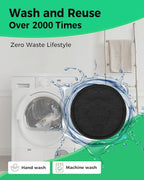 ProCIV Reusable Makeup Remover Pads - 25 Pack Washable Organic Cotton Rounds for All Skin Types & Toner with Laundry Bag, Eco Friendly Zero Waste Reusable Cotton Pads Travel Gadgets (Black)
