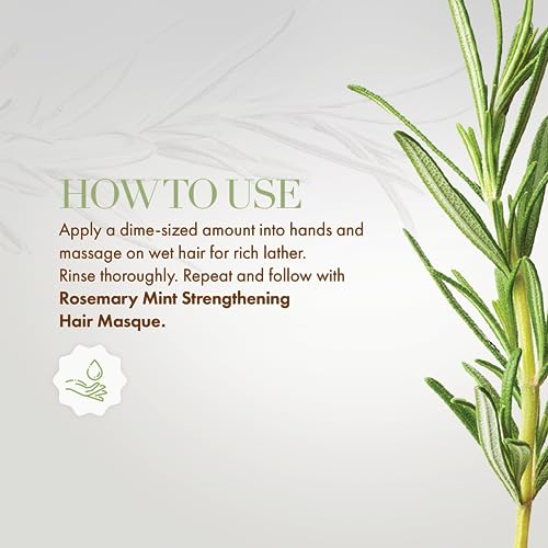 Mielle Organics Rosemary Mint Strengthening Hair Oil and Shampoo