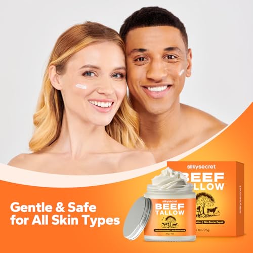 Beef Tallow for Face & Body (4 Oz), Grass-Fed Beef Tallow & Raw Wild Honey Blend, Deep Nourishing Tallow Balm for All Skin Types