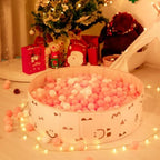 GOGOSO Ball Pit Balls for Toddler, Baby Plastic Playballs Kids Soft Pastel Pelotas Non-Toxic BPA-Free 2pink+White+Clear 1000 Balls