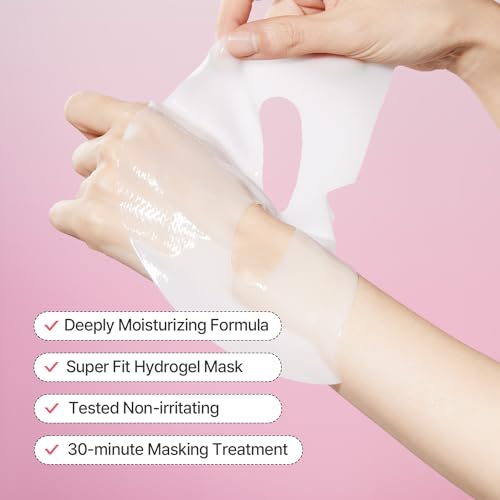 Torriden CELLMAZING Collagen Firming Gel Facial & Neck Sheet Mask (pack of 4) | Covering Neck Mask | 5D Collagen Complex, Amino Acid Complex, Peptide