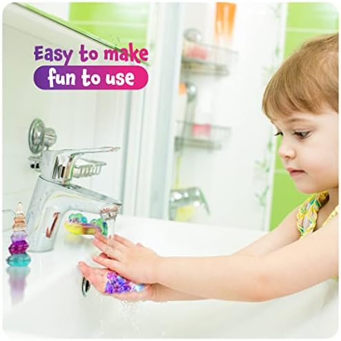 Dan&Darci Unicorn Soap Making Kit - Girls Crafts DIY Project Age 6+ Year Old Kids - Unicorn Girl Gifts - Science STEM Activity Teenage Gift - Make Your Own Soap Kits - Craft Toys Ages 6 7 8 9 10 11 12