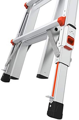 Little Giant Ladders, Velocity with Ratchet Levelers, M22, 22 Ft, Multi-Position Ladder, Aluminum, Type 1A, 300 lbs Weight Rating, (15422-801)