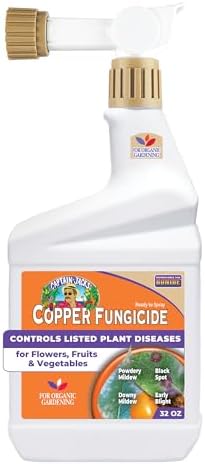 Bonide Captain Jack's Copper Fungicide, 32 oz Ready-to-Spray Disease Control Solution for Organic Gardening, Controls Leaf Curl