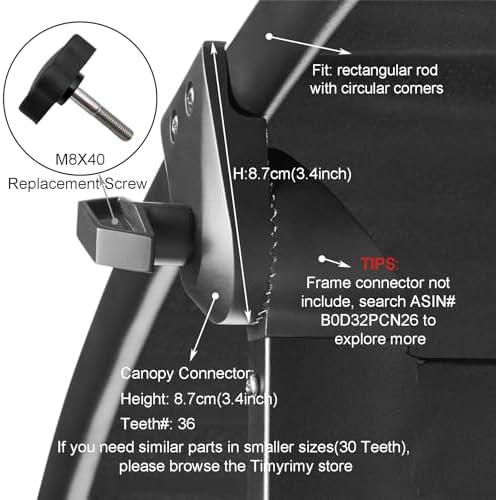 Garden Swing Plastic Fitting(Type7) for Mainstays Oversized Double Zero Gravity Swing (1PCS/CTN)